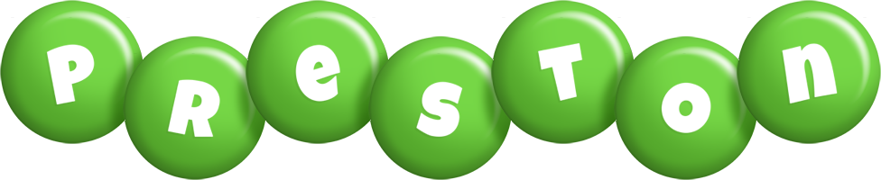 Preston candy-green logo