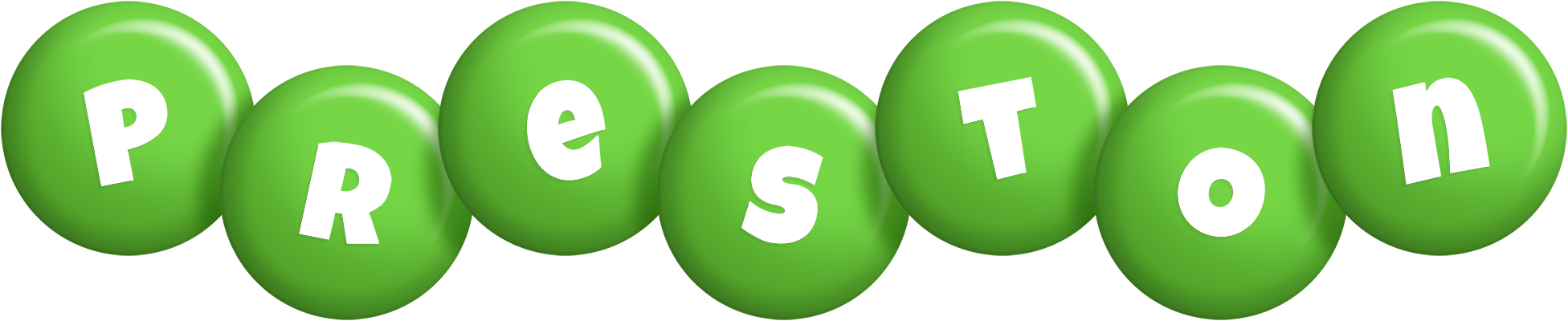 Preston candy-green logo