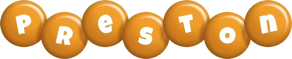 Preston candy-orange logo