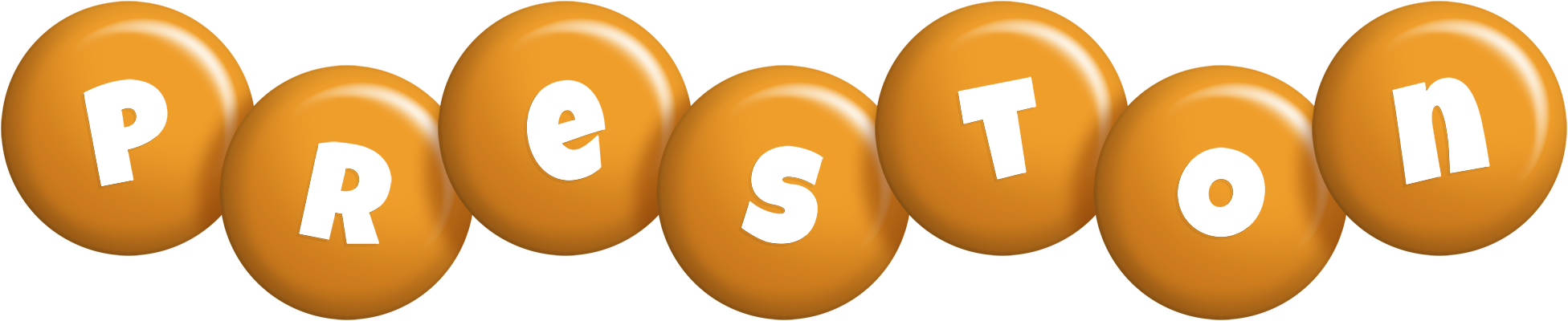 Preston candy-orange logo
