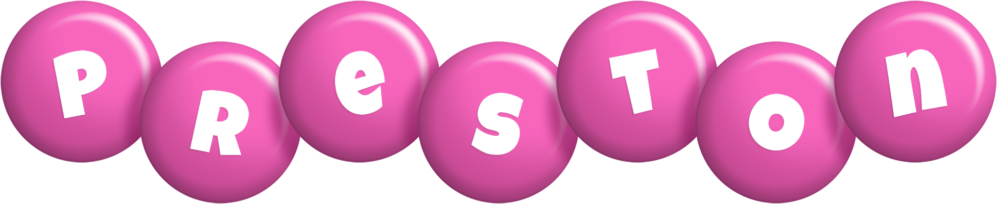 Preston candy-pink logo