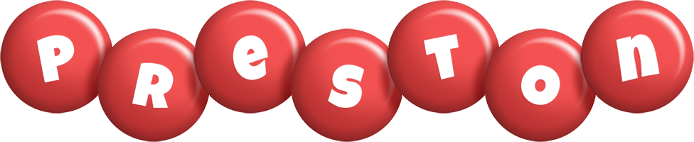 Preston candy-red logo