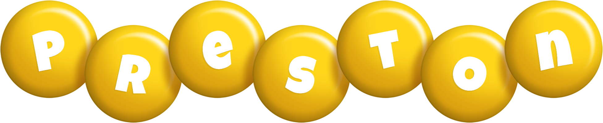 Preston candy-yellow logo