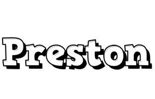 Preston snowing logo