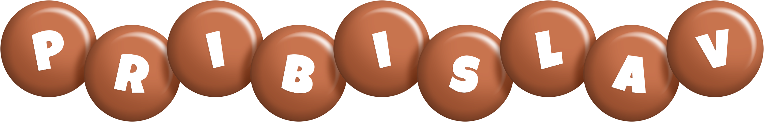 Pribislav candy-brown logo
