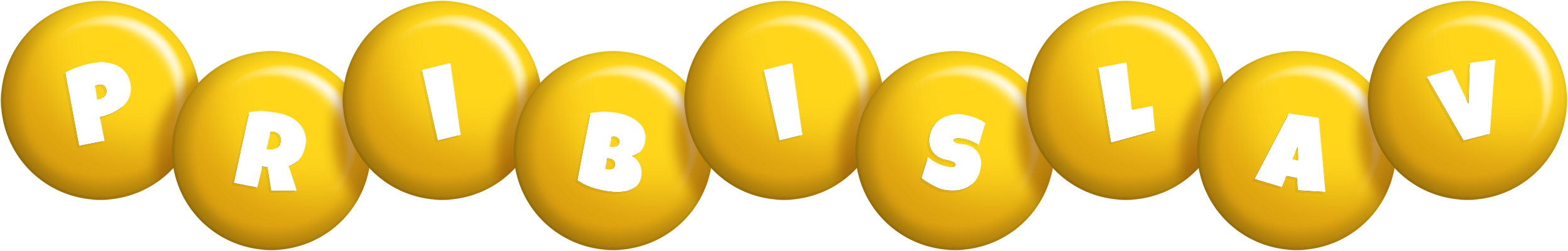 Pribislav candy-yellow logo