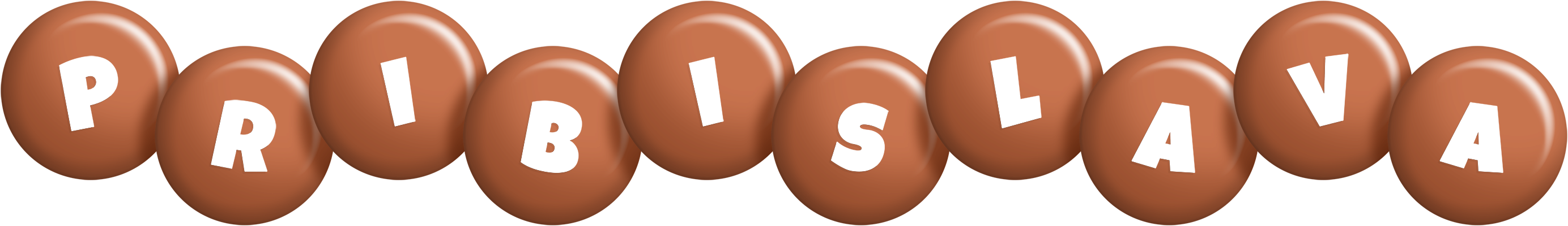Pribislava candy-brown logo