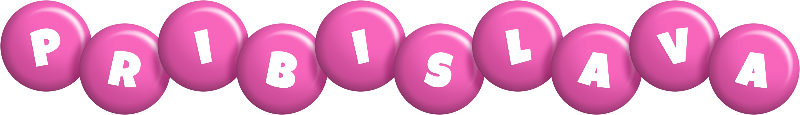 Pribislava candy-pink logo