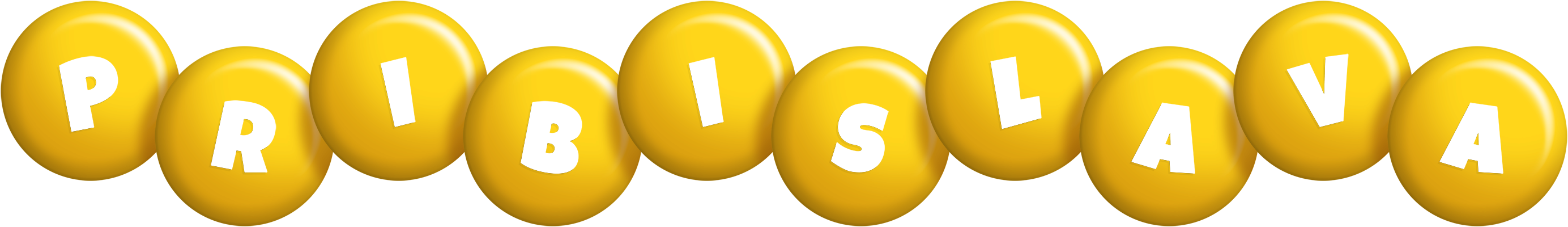 Pribislava candy-yellow logo