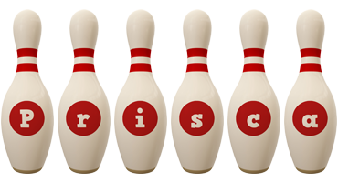 Prisca bowling-pin logo