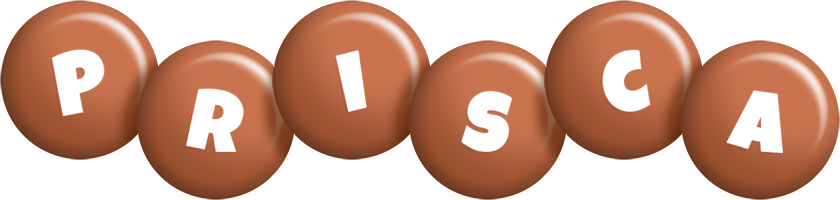 Prisca candy-brown logo