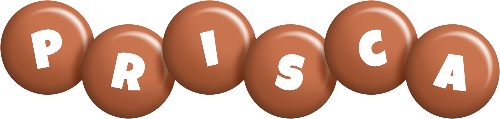 Prisca candy-brown logo