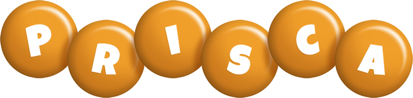 Prisca candy-orange logo