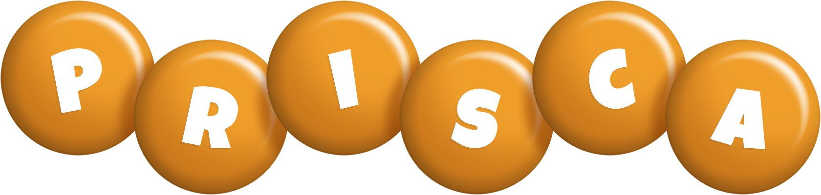 Prisca candy-orange logo