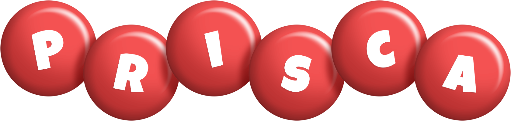 Prisca candy-red logo