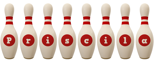 Priscila bowling-pin logo