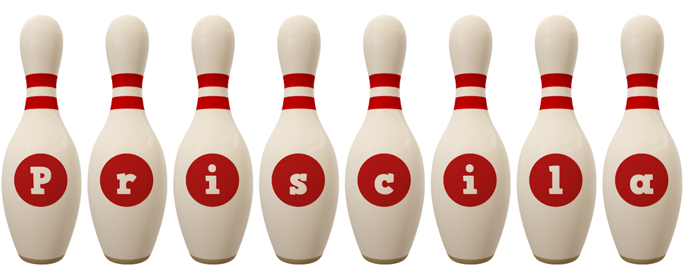 Priscila bowling-pin logo