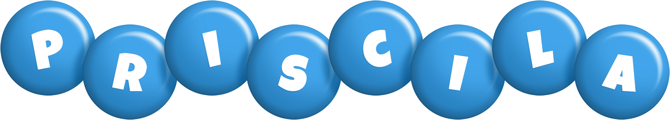Priscila candy-blue logo
