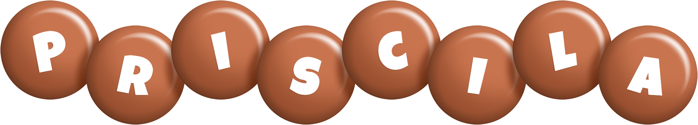 Priscila candy-brown logo