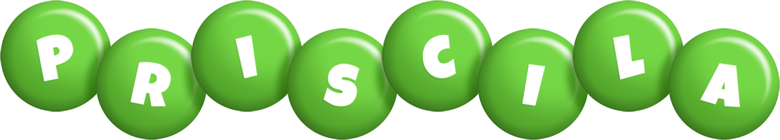 Priscila candy-green logo