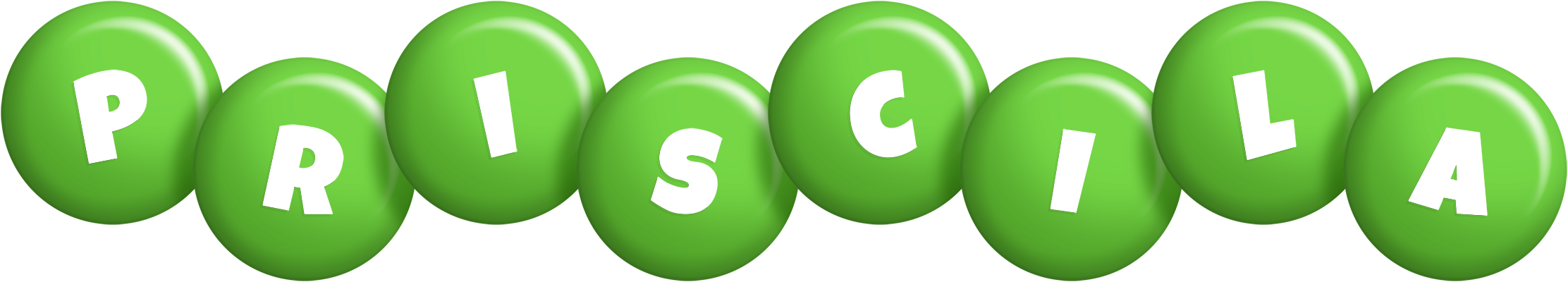 Priscila candy-green logo