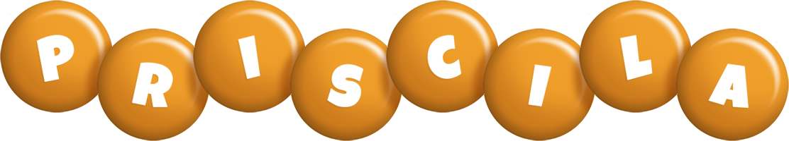 Priscila candy-orange logo