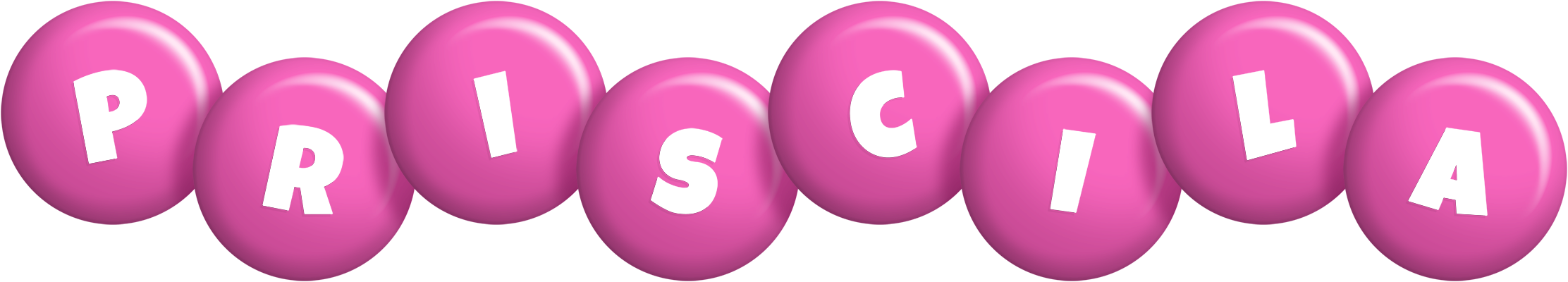 Priscila candy-pink logo