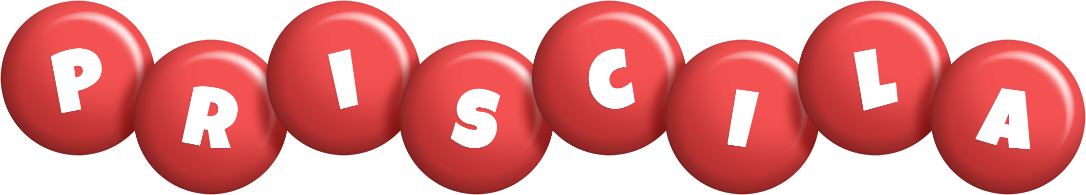 Priscila candy-red logo