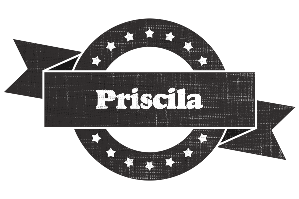 Priscila grunge logo