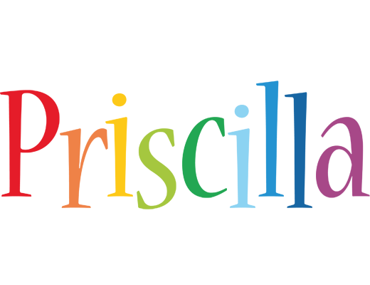 Priscilla birthday logo
