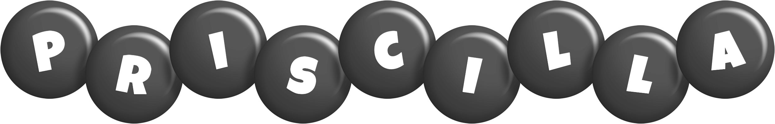 Priscilla candy-black logo