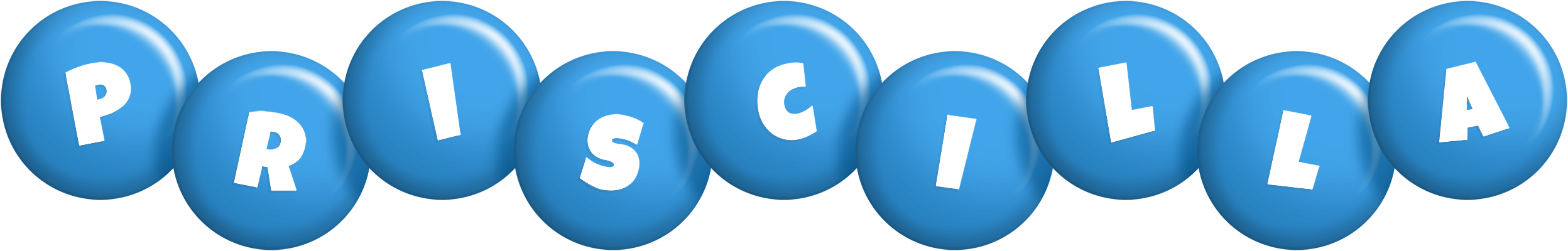 Priscilla candy-blue logo