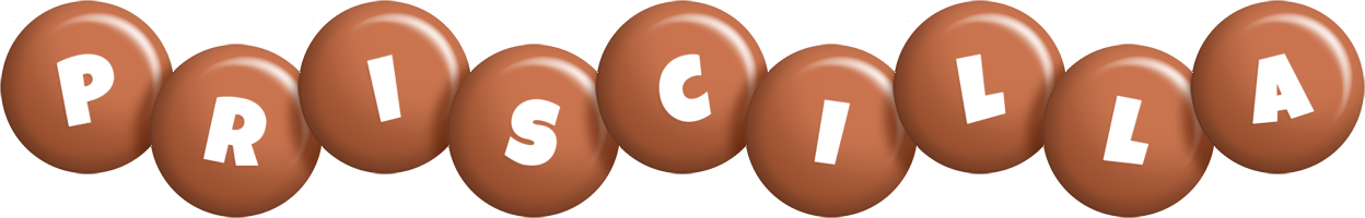 Priscilla candy-brown logo