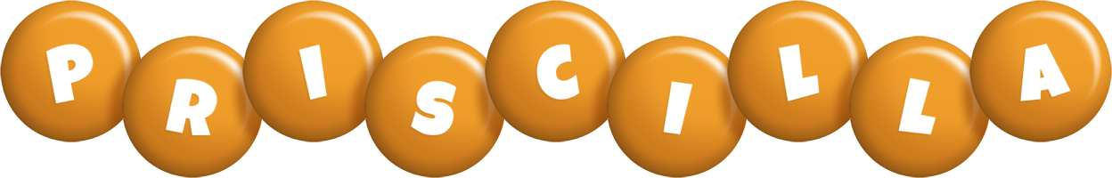 Priscilla candy-orange logo