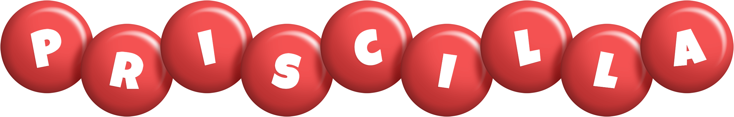 Priscilla candy-red logo