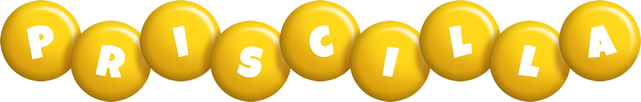 Priscilla candy-yellow logo