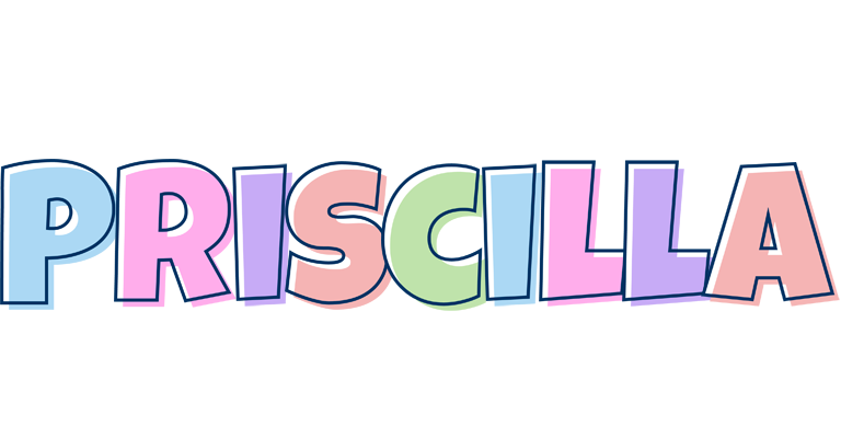 Priscilla pastel logo