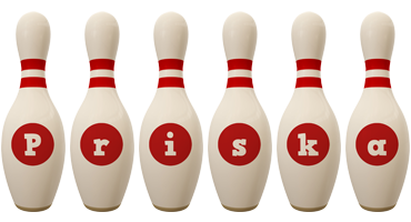 Priska bowling-pin logo