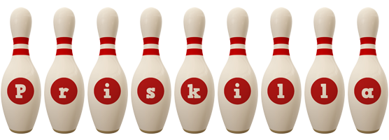 Priskilla bowling-pin logo