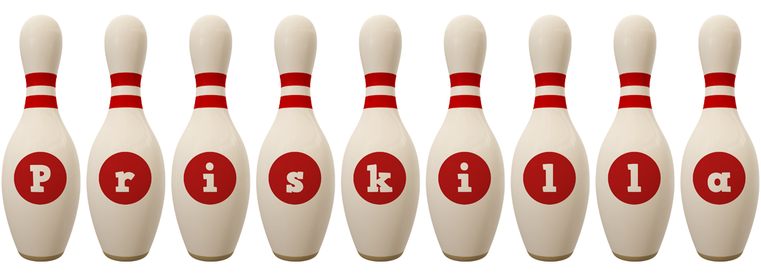 Priskilla bowling-pin logo