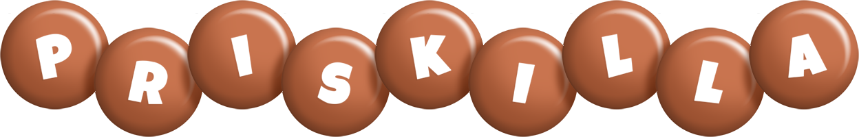 Priskilla candy-brown logo