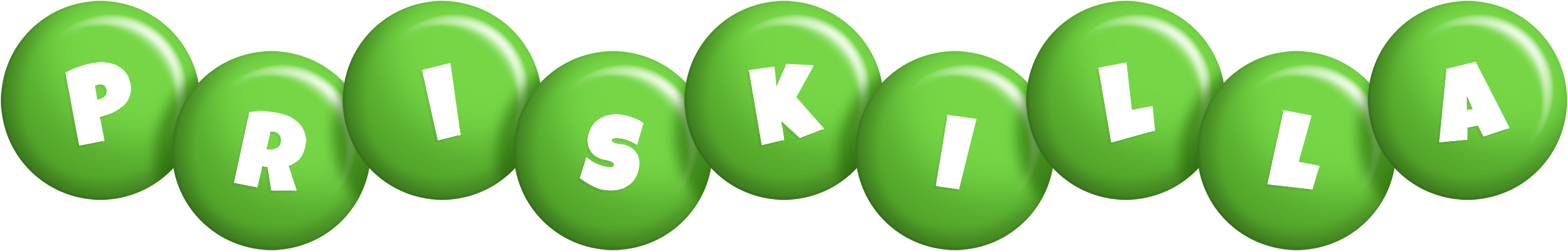 Priskilla candy-green logo