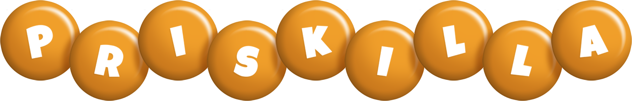 Priskilla candy-orange logo