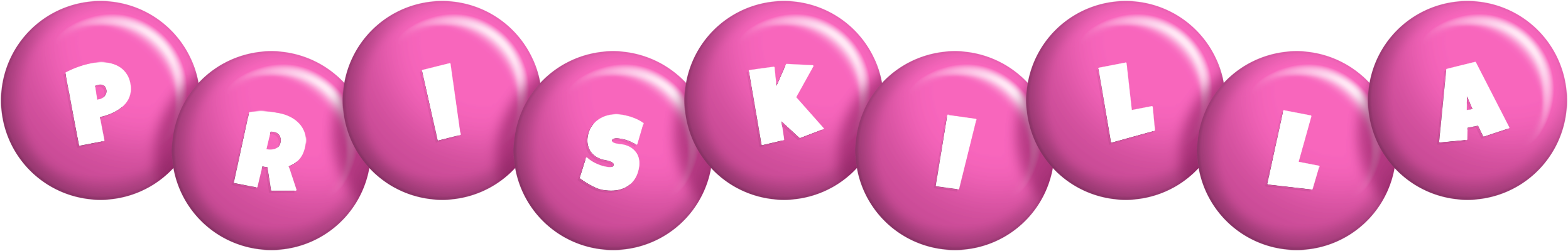 Priskilla candy-pink logo