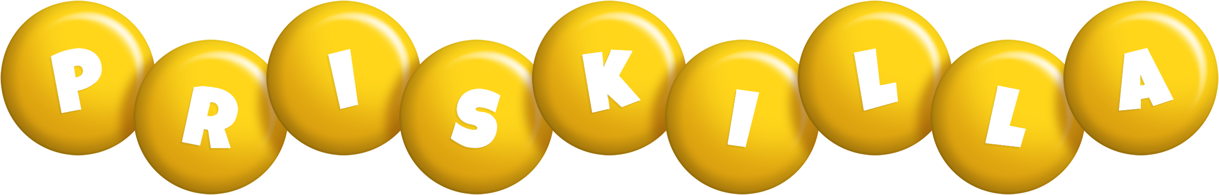 Priskilla candy-yellow logo