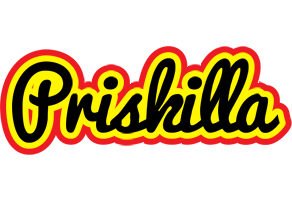 Priskilla flaming logo