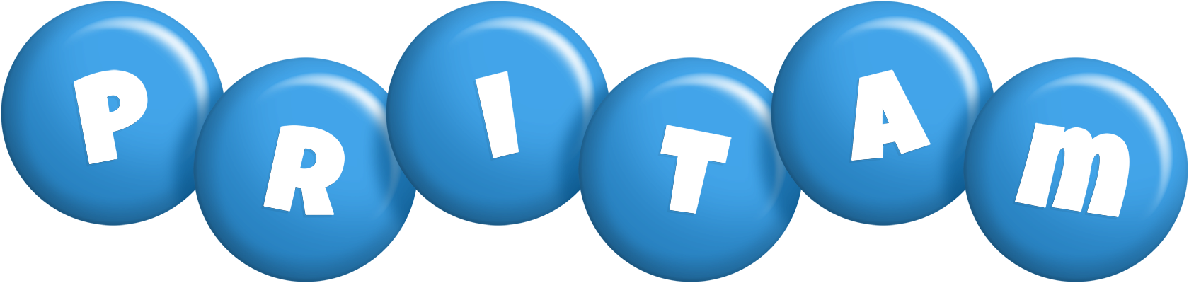 Pritam candy-blue logo