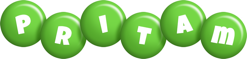 Pritam candy-green logo