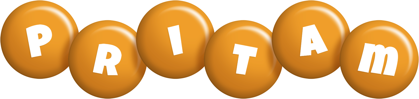 Pritam candy-orange logo