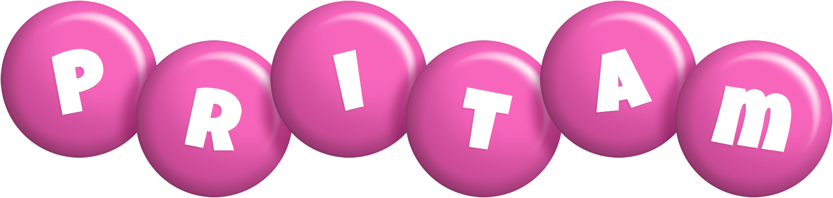 Pritam candy-pink logo